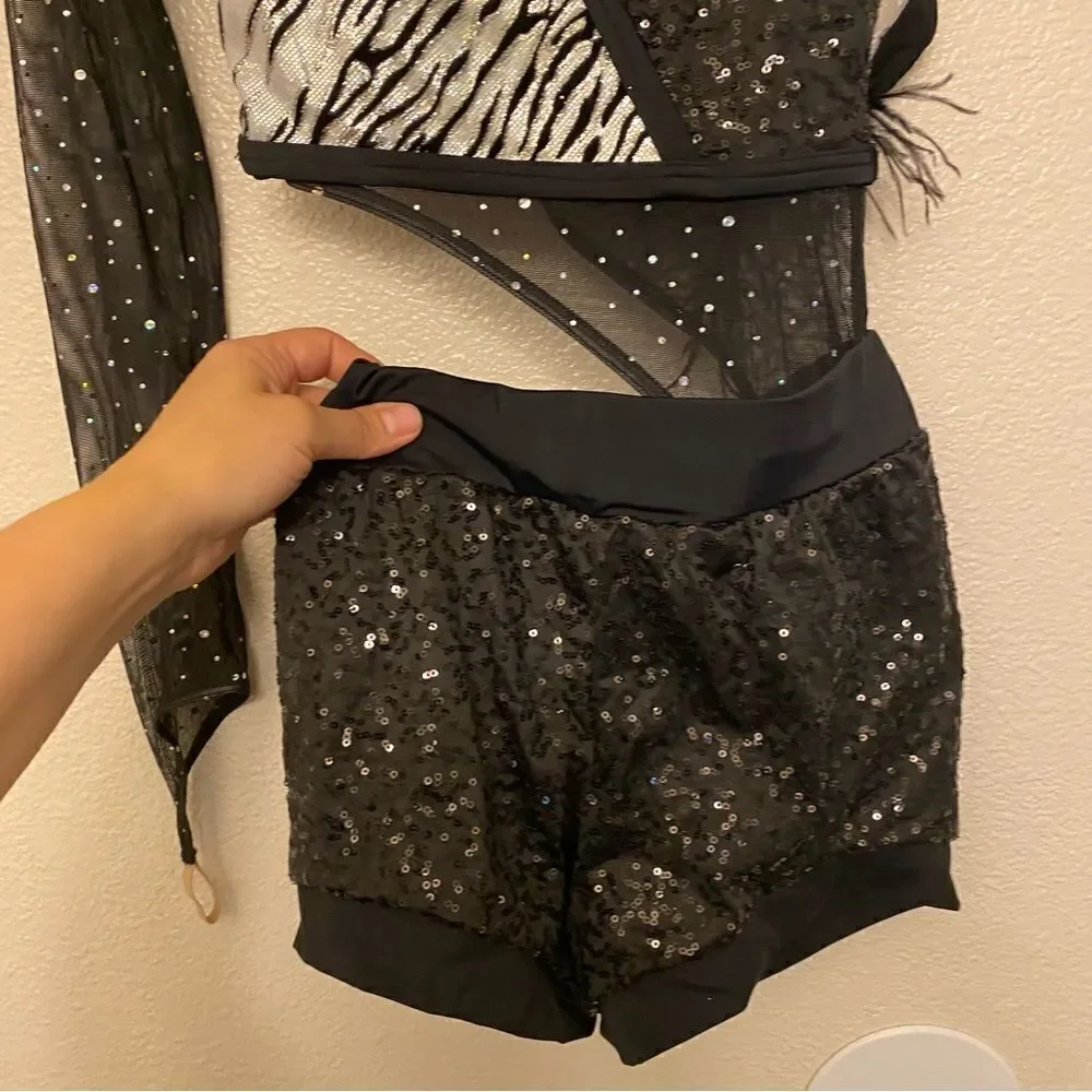 Weissman dance costume animal print feather Endangered Species 10509 Adult SA